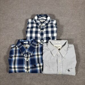 Vintage Abercrombie & Fitch Shirt Mens XL Long Sleeve Button Up Muscle Lot of 3